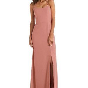 Spaghetti Strap Tie Halter Backless Trumpet Gown